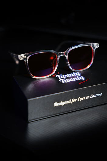 Clear Frame — Orange Lens