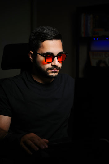 Black Frame — Orange Lens
