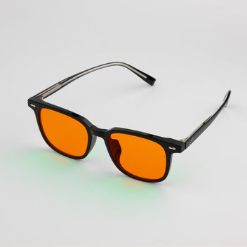 Black Frame — Orange Lens