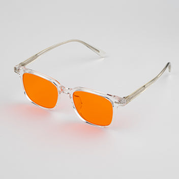 Clear Frame — Orange Lens