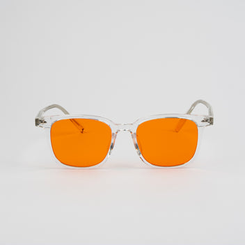 Clear Frame — Orange Lens