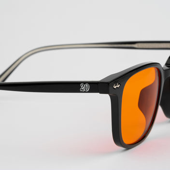 Black Frame — Orange Lens