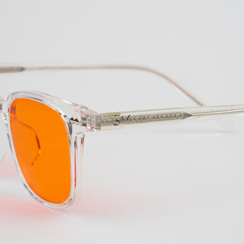 Clear Frame — Orange Lens