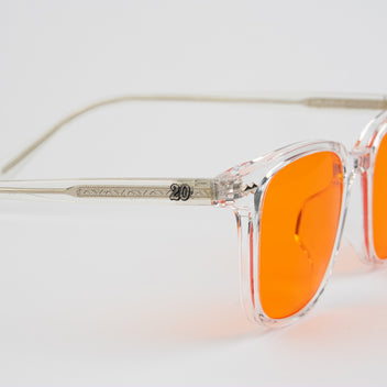 Clear Frame — Orange Lens